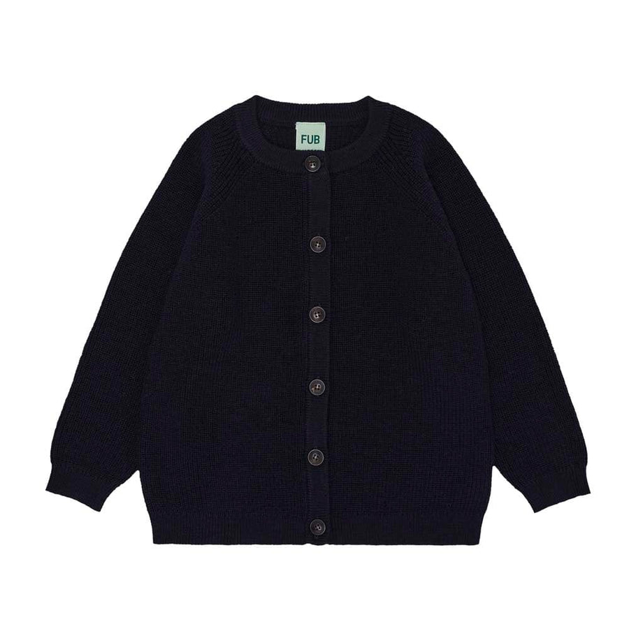 Merino Rib Cardigan - Dark Navy Cardigans FUB 