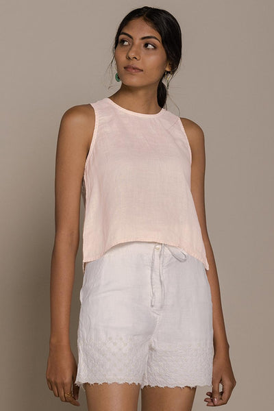 Raindrops on Flip Flops Shorts - Coconut White