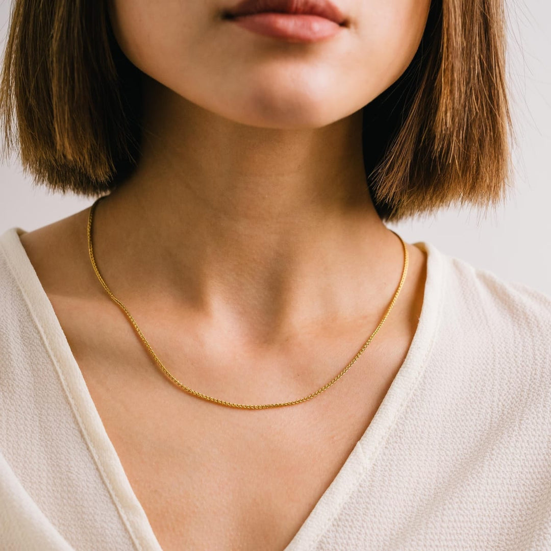 Wheat Chain Necklace - Gold