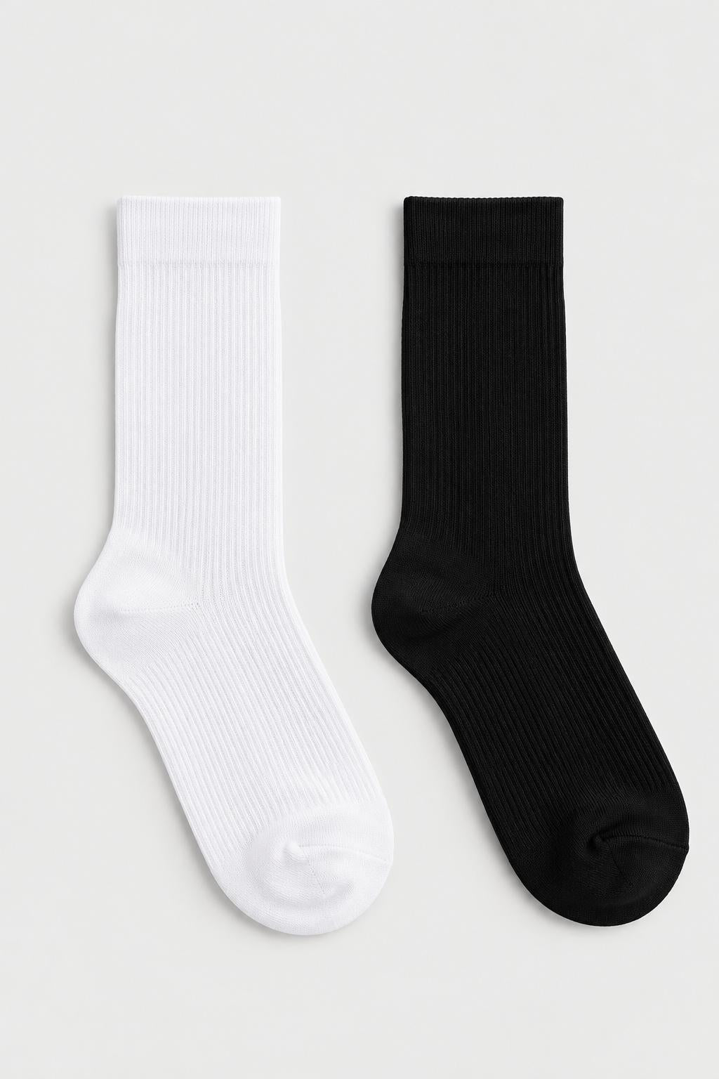 Swedish Stockings Billy Bamboo Sock 2-Pack - Black + White