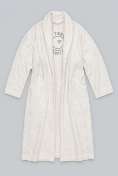 Something To Smile In Adult Robe - White/Navy