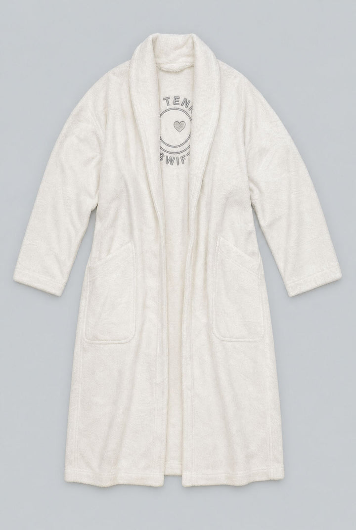 Something To Smile In Adult Robe - White/Navy