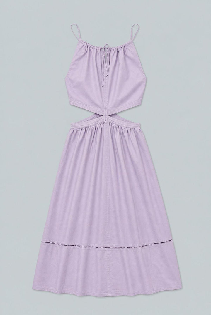 Cut Out Midi Dress - Purple
