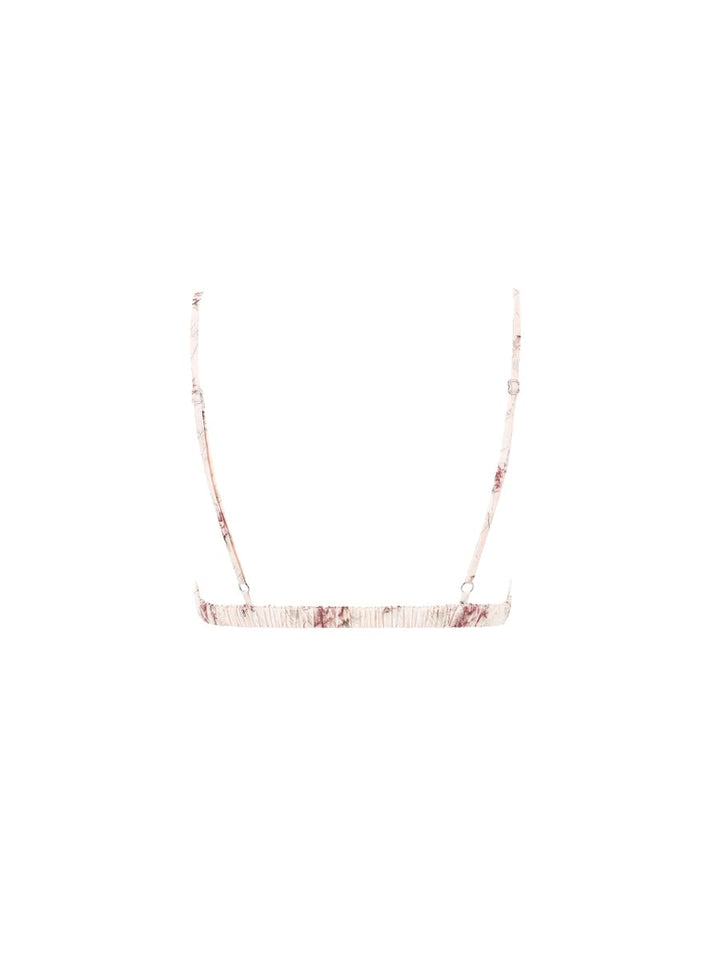 Elena Pintuck Ramie Bralette - Floral