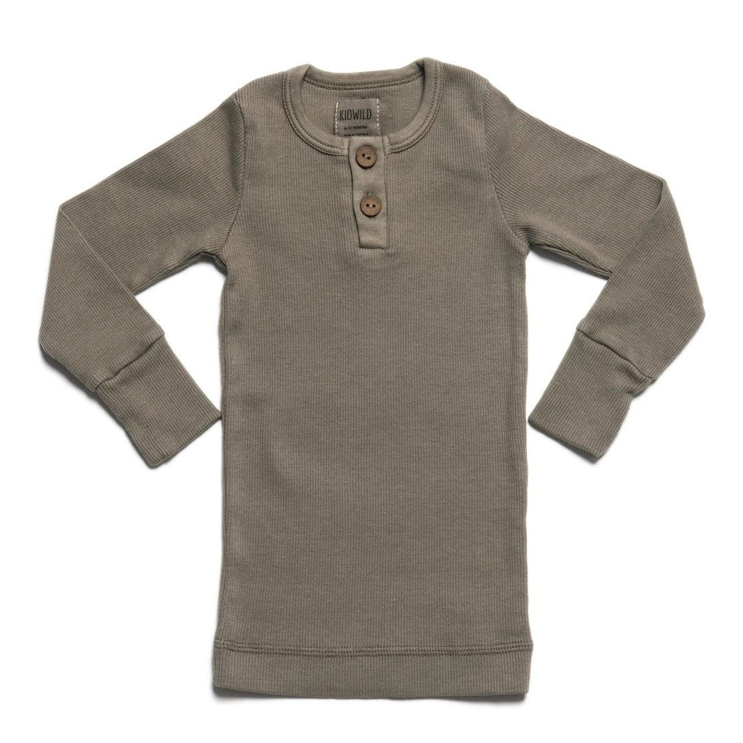 Organic Vintage L/S Top - Moss Tops Kid Wild 