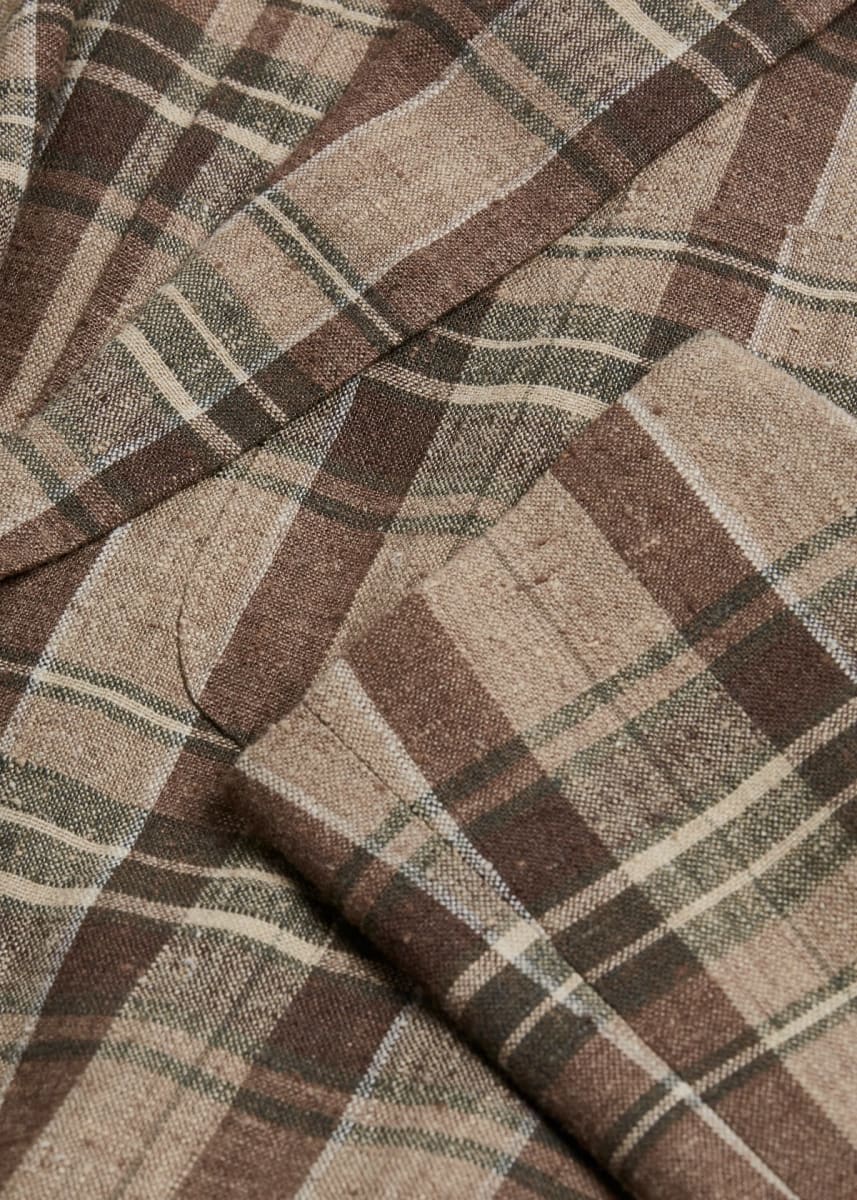 Phineas Cole Large Plaid Jacket - Mink/Brown