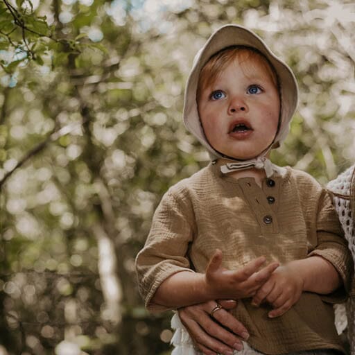 The Muslin Henley - Camel Henleys The Simple Folk 