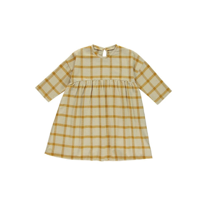 Mustard Check Oversized Dress Dresses + Skirts Monkind 