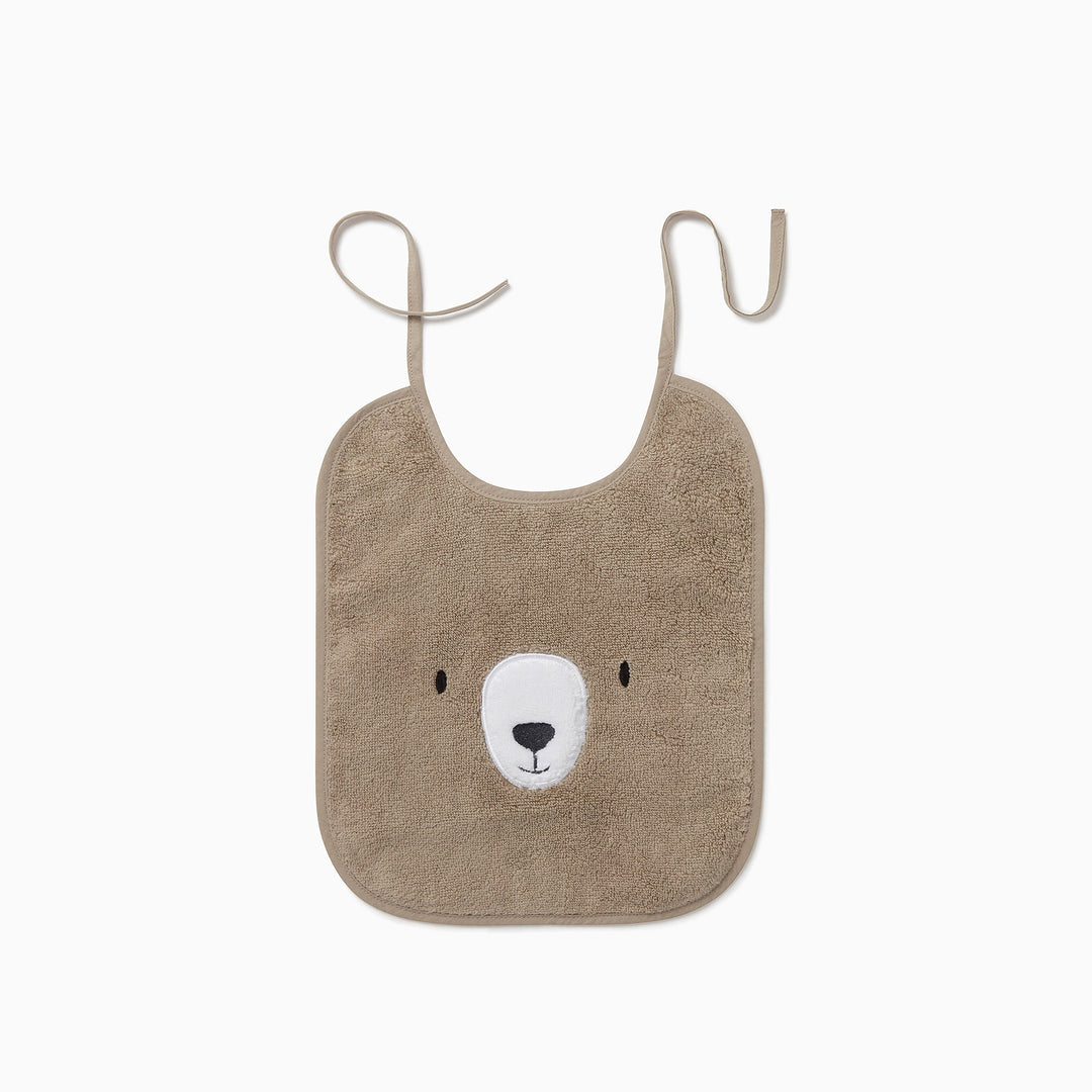 Animal Towel Bib - Taupe