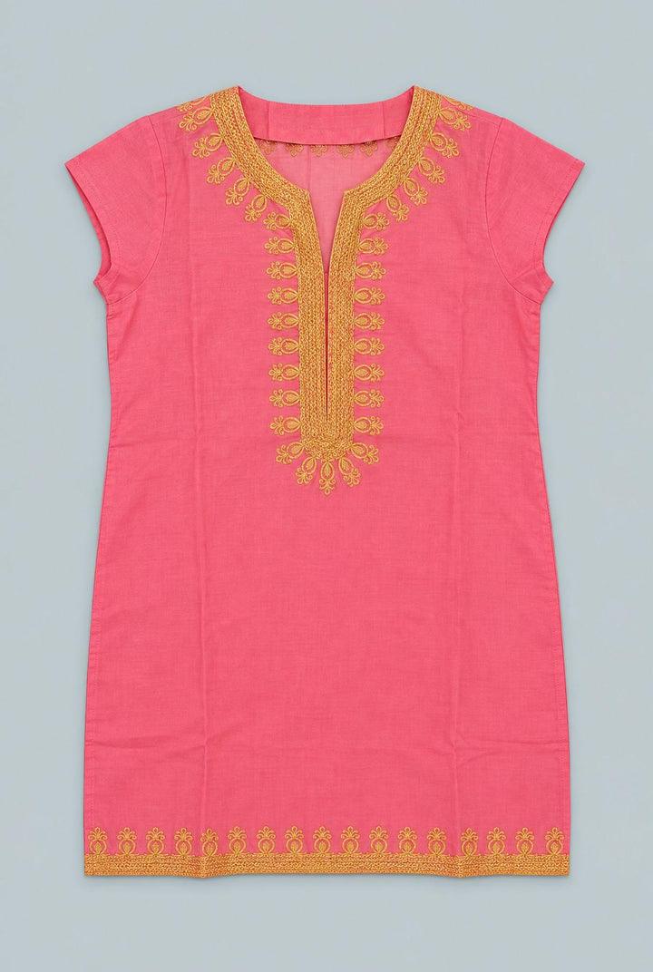 Rowena Tunic - Pink/Gold