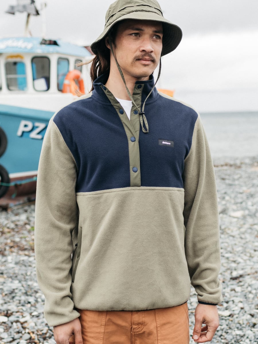 Men's Axiom 1/4 Snap Fleece - Willow Green/Navy/Olive