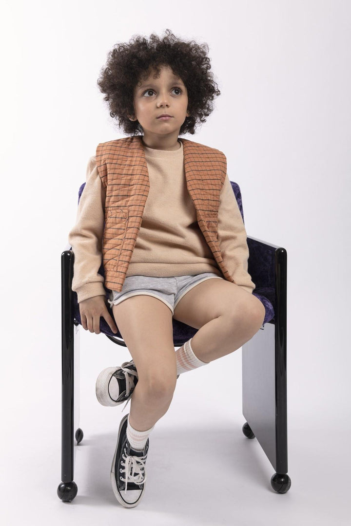 Children's Reversible Patchwork Vest - Apricot