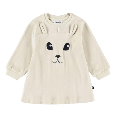 Caprice Dress Long Sleeve - White Noise