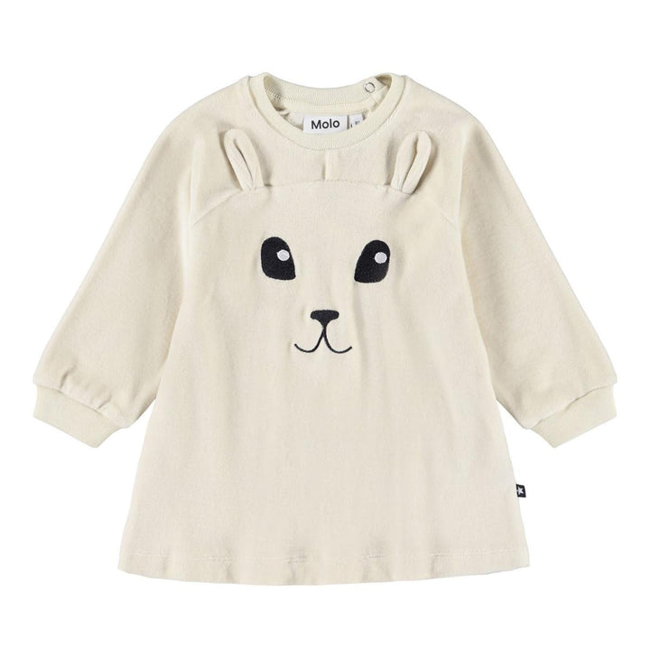 Caprice Dress Long Sleeve - White Noise