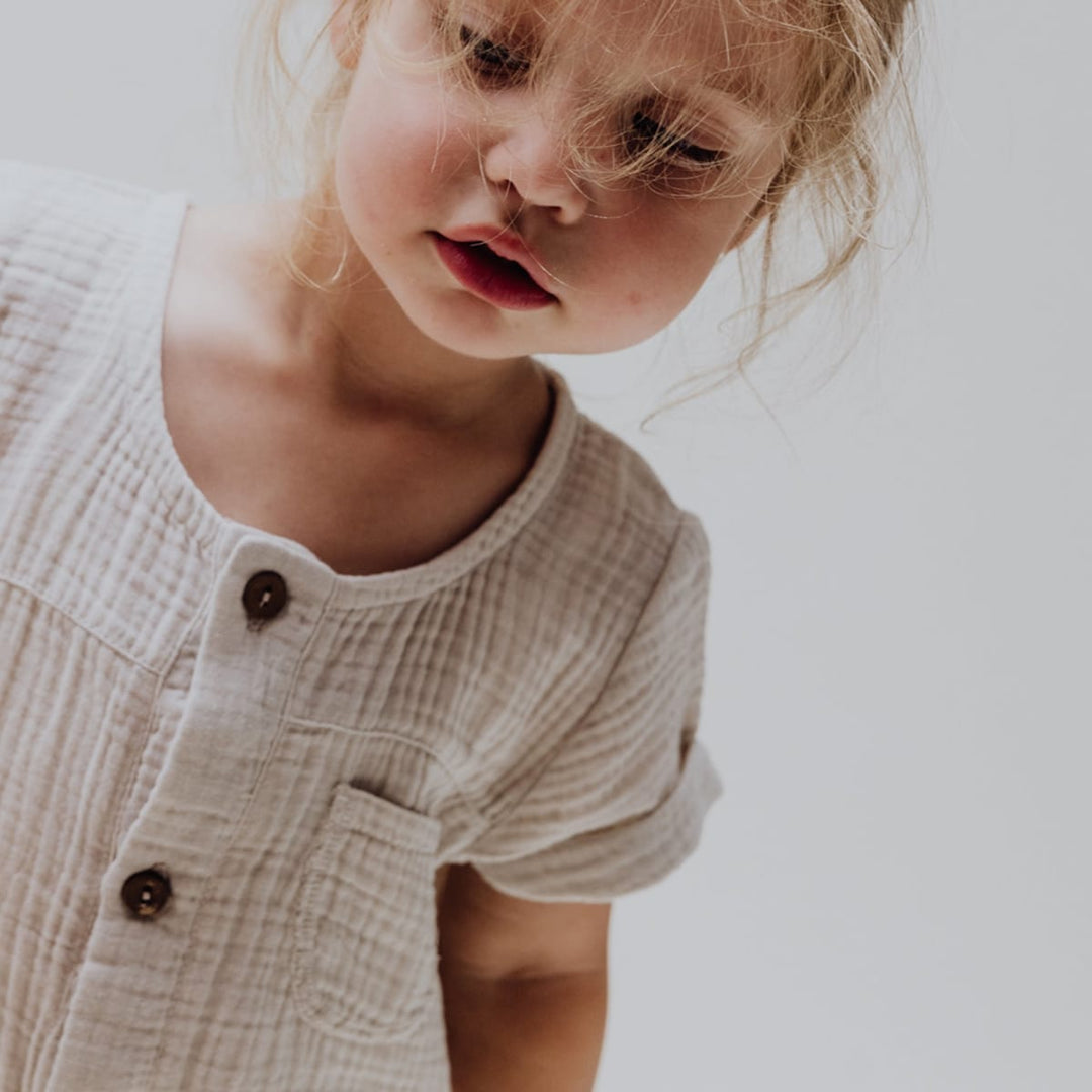 Gauze Jumpsuit - Stone