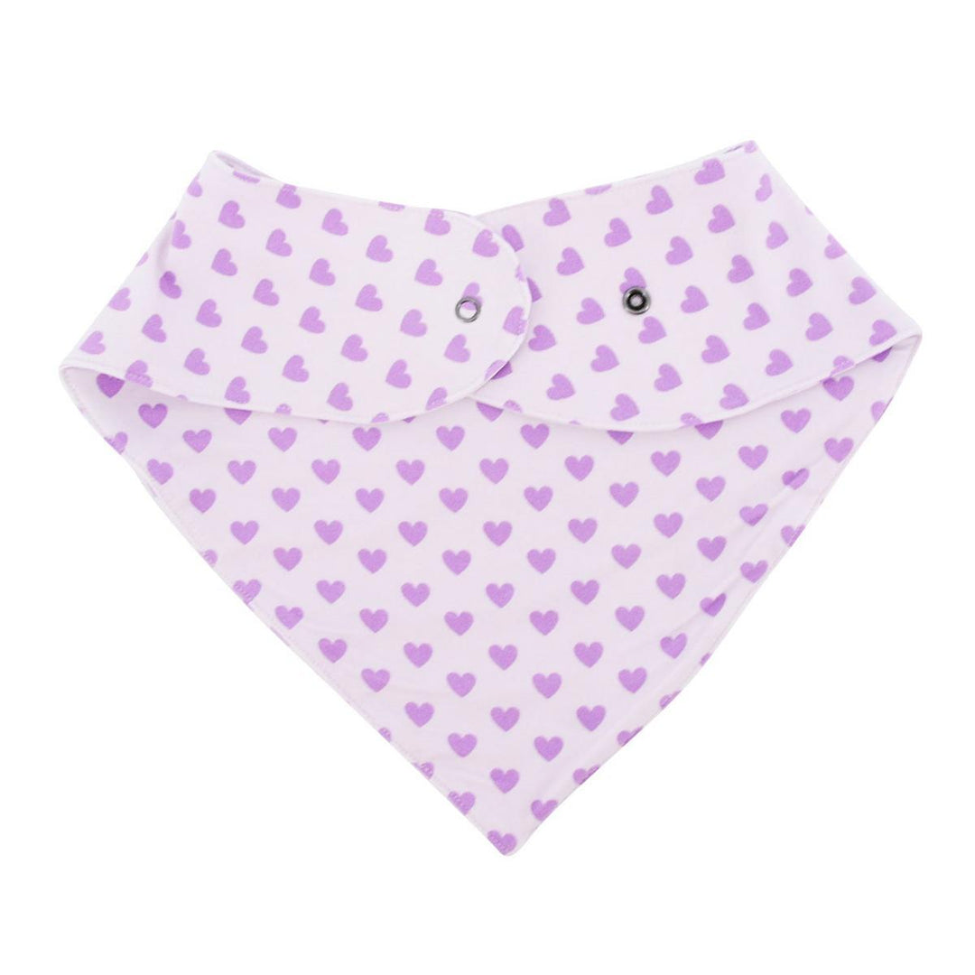 Baby Bib - Purple Hearts