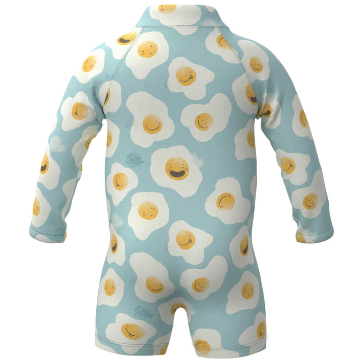 Zipper Rashguard Romper - Eggs