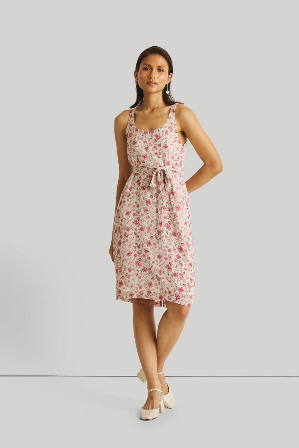 Fitted Knee Length Dress - Petal fusion