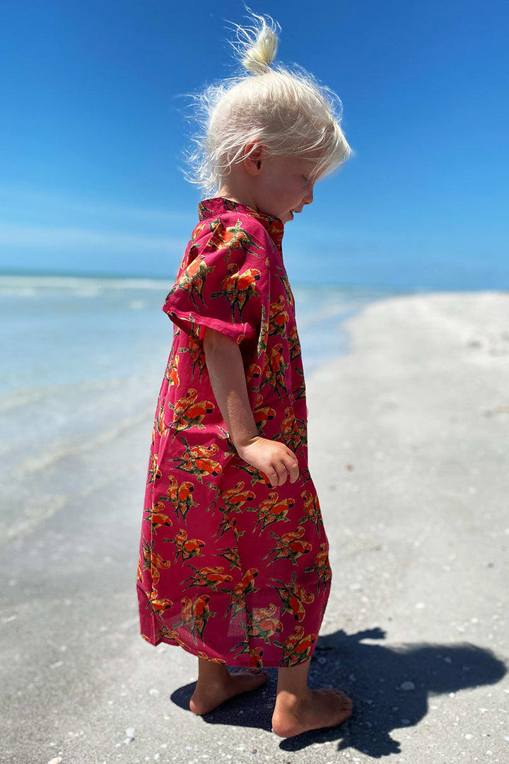 Little Fry Caftan - Rose Fred Parrot