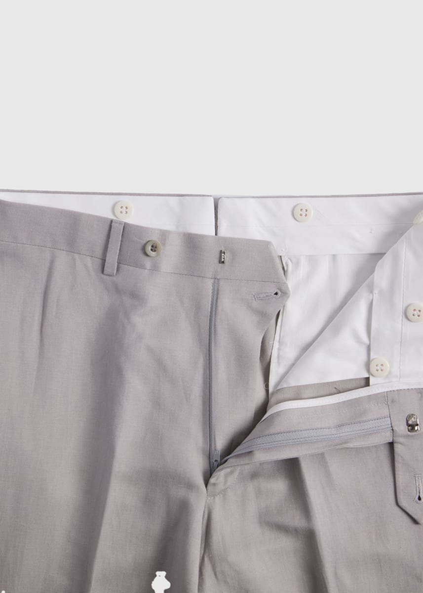 Linen & Silk James Dress Trouser - Grey