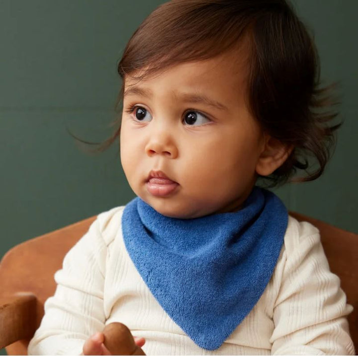 Triangle Terry Bib - Indigo Accessories Nature Baby 