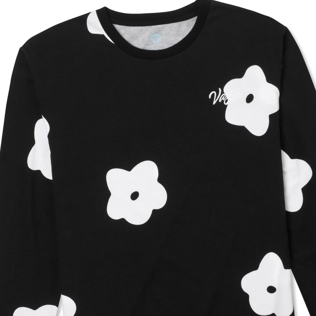 Long Sleeve Bloom Tee - Black