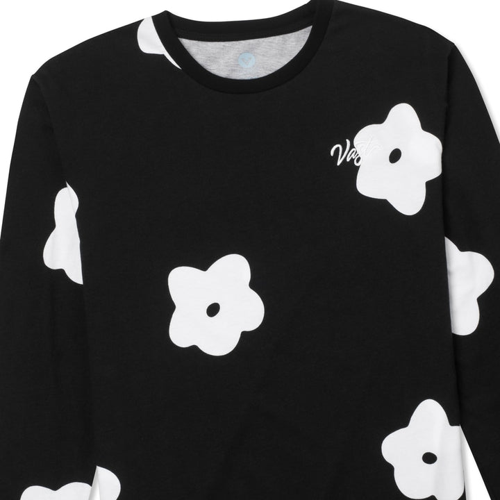 Long Sleeve Bloom Tee - Black