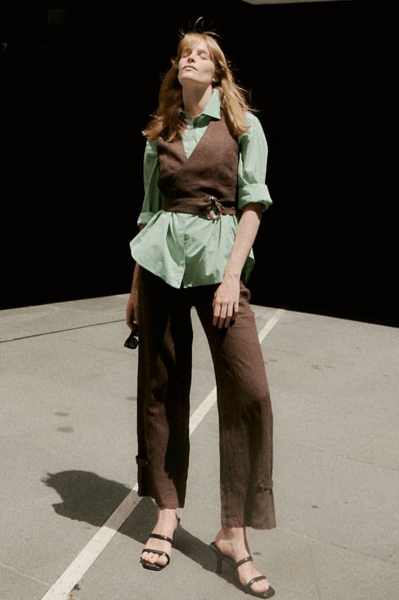 Linen Trouser - Mocha