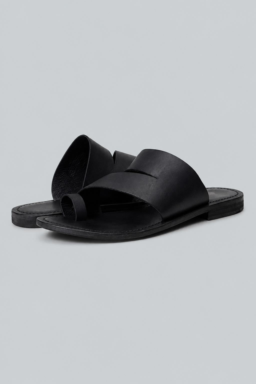 Women's Abilene Toe Loop Sandals - Washed Black