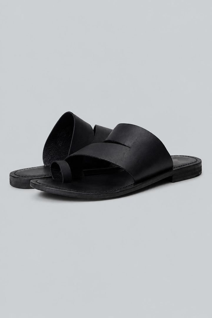 Women's Abilene Toe Loop Sandals - Washed Black