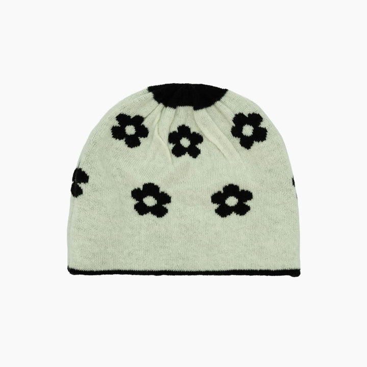 Beanie Flower Patch - Black