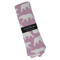 Swaddle - Polar Bear Mauve