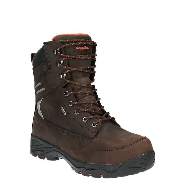 Ice Viking Insulated Waterproof Leather Work Boots - Brown