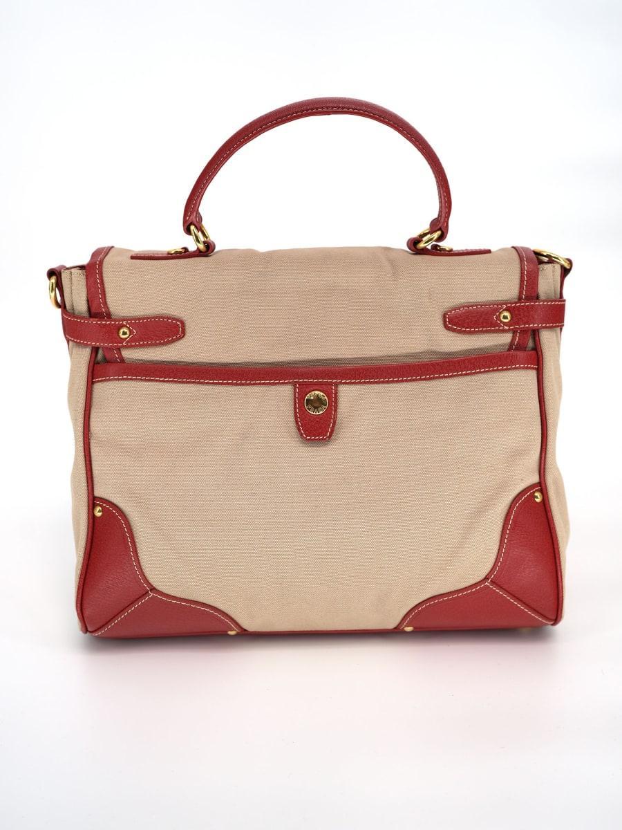Pre-Owned Prada Canvass Cinghiale with Trimmed Canapa Handles