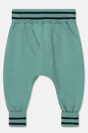 Knit stripe baby pants - Green