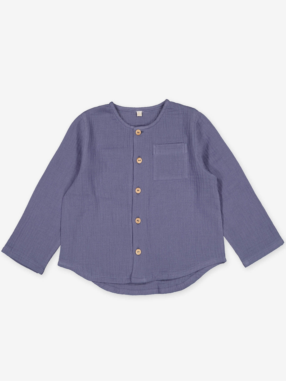 Gaston Organic Gauze Shirt - Thistle Blue