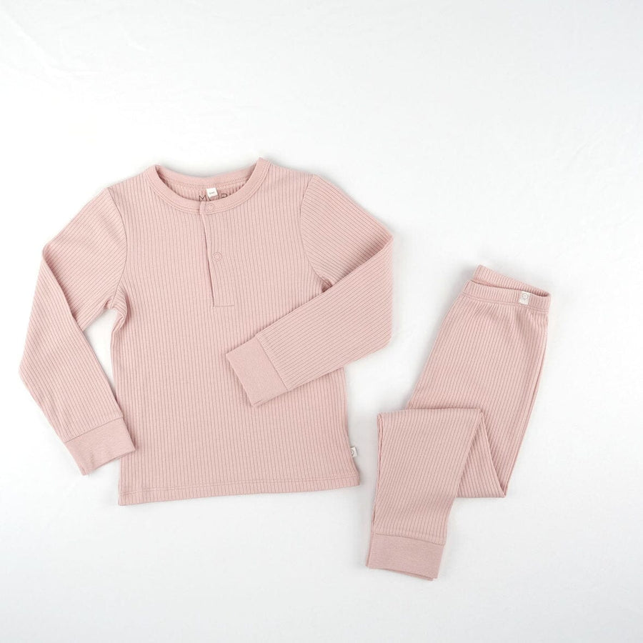 Blush Ribbed PJ Set Sleep + Lounge Mori 