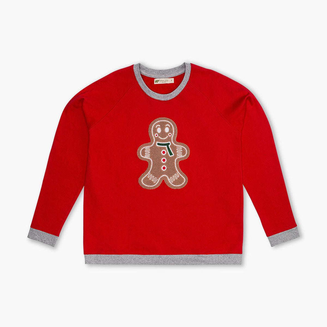 Adult Embroidered Crewneck Sweatshirt - Gingerbread Cookie