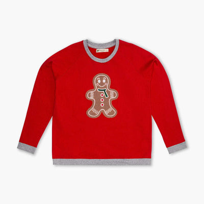 Adult Embroidered Crewneck Sweatshirt - Gingerbread Cookie