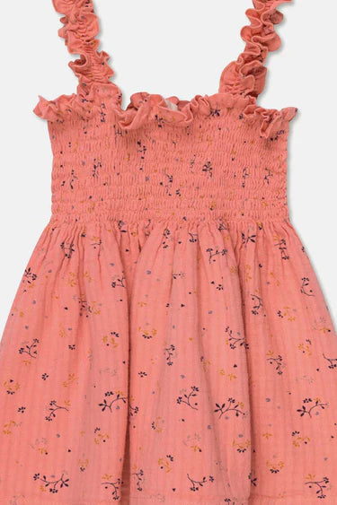 Muslin floral top - Coral