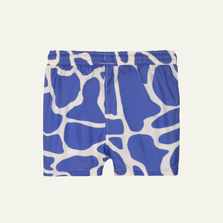 Seaqual Recycled Polyester Spotted Giraffe Baby Swim Trunks - Natural/baja Blue