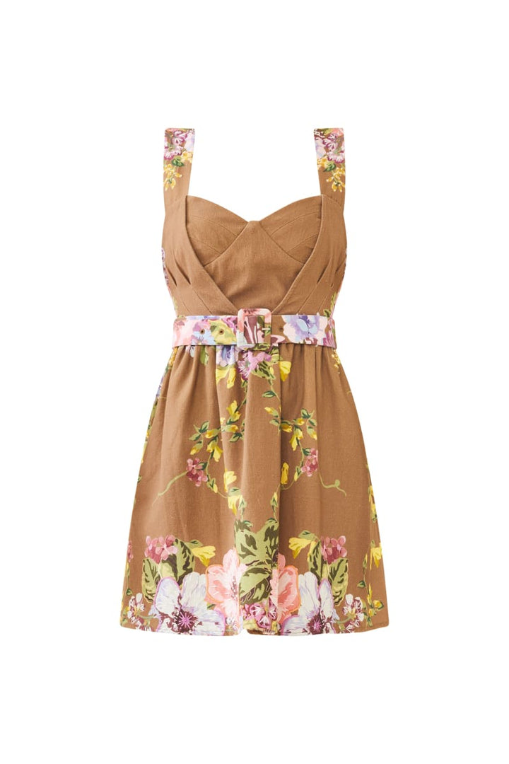 Georgie Dress - Caramel Victorian Floral