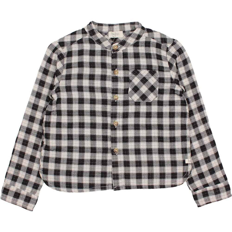 Vichy Pocket Shirt - Ecru Button Down Shirts Buho 