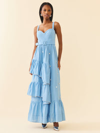 Reba Dress - Pearly Blue