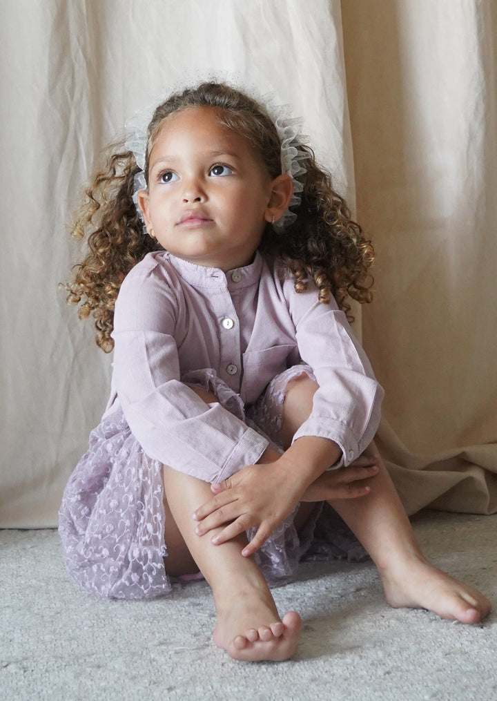 Mila | Corduroy Long Sleeve Blouse - Rosa