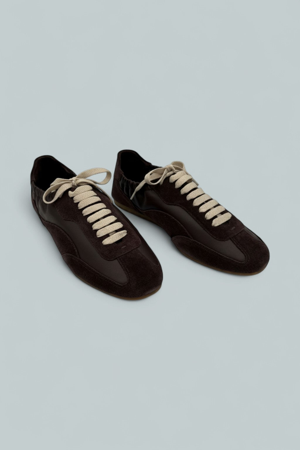 Georgie Leather Combo Sneakers - Cacao