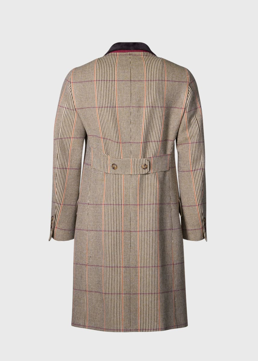 Russel Plaid Overcoat - Brown