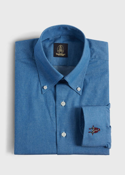 Cotton Washed Denim Sport Shirt - Denim