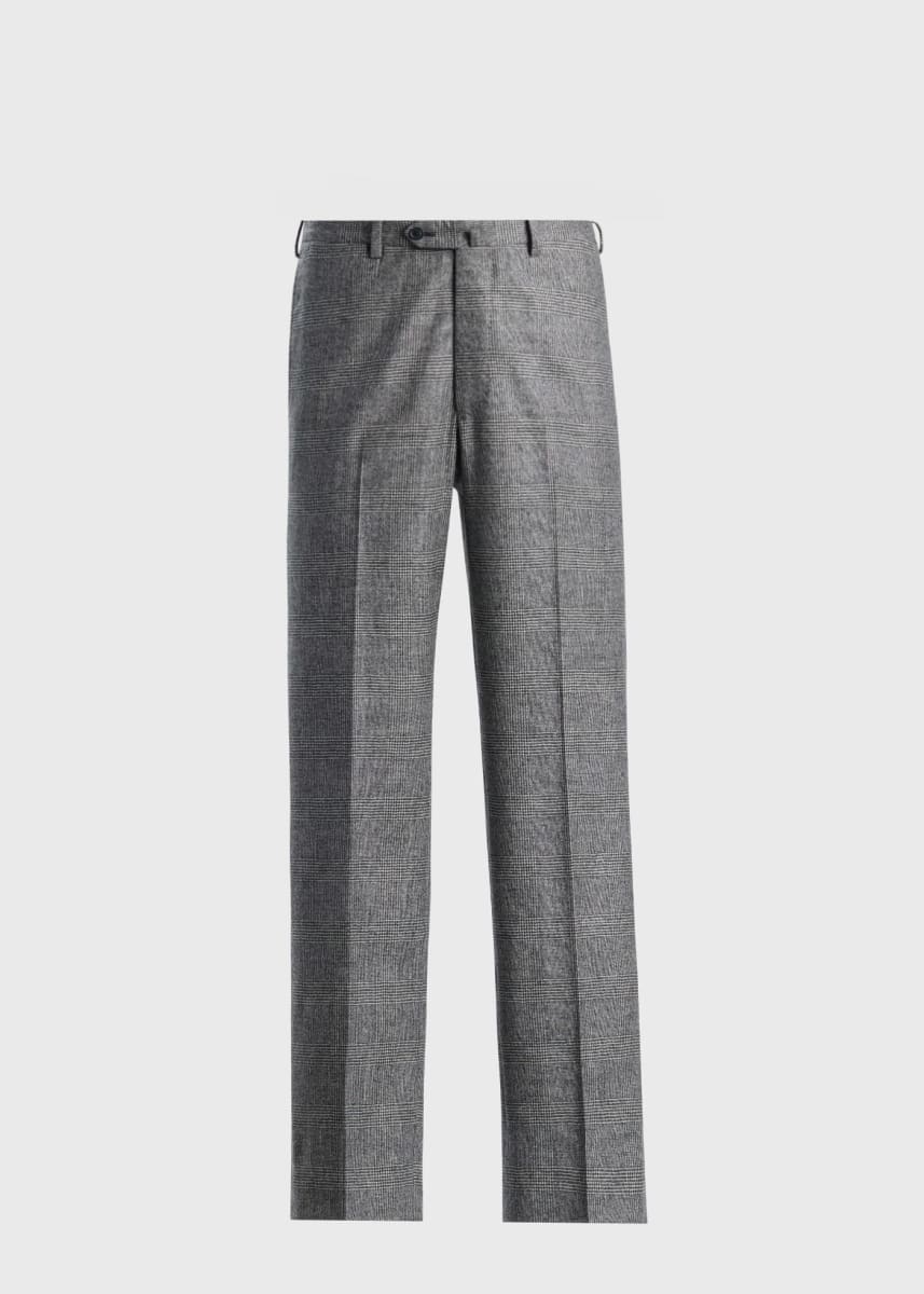 Glen Plaid Double-Breasted Suit - Grey