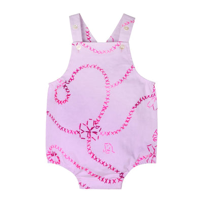 Jardin Denim Romper - Purple